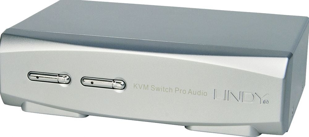 Lindy KVM Switch Pro 2 Port DisplayPort 1.2 USB 2.0 & Audio