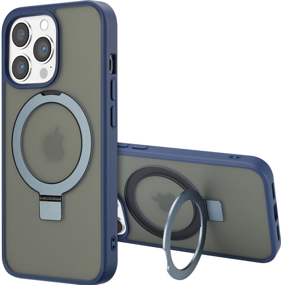 Accezz Ring Stand Backcover met MagSafe iPhone 13 Pro - Blue