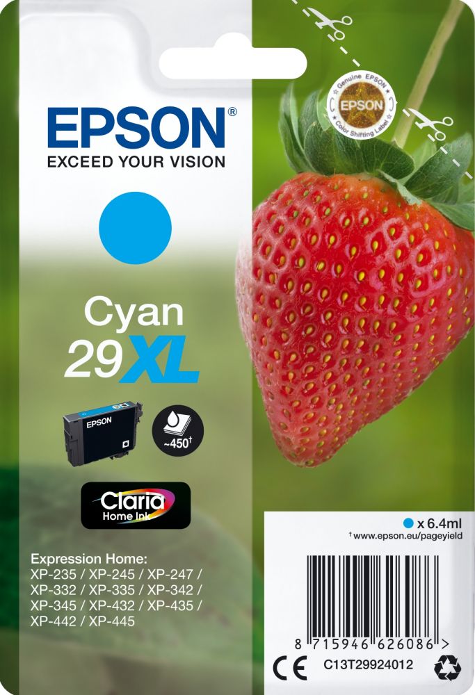 INKCARTRIDGE EPSON 29XL T2992 BLAUW