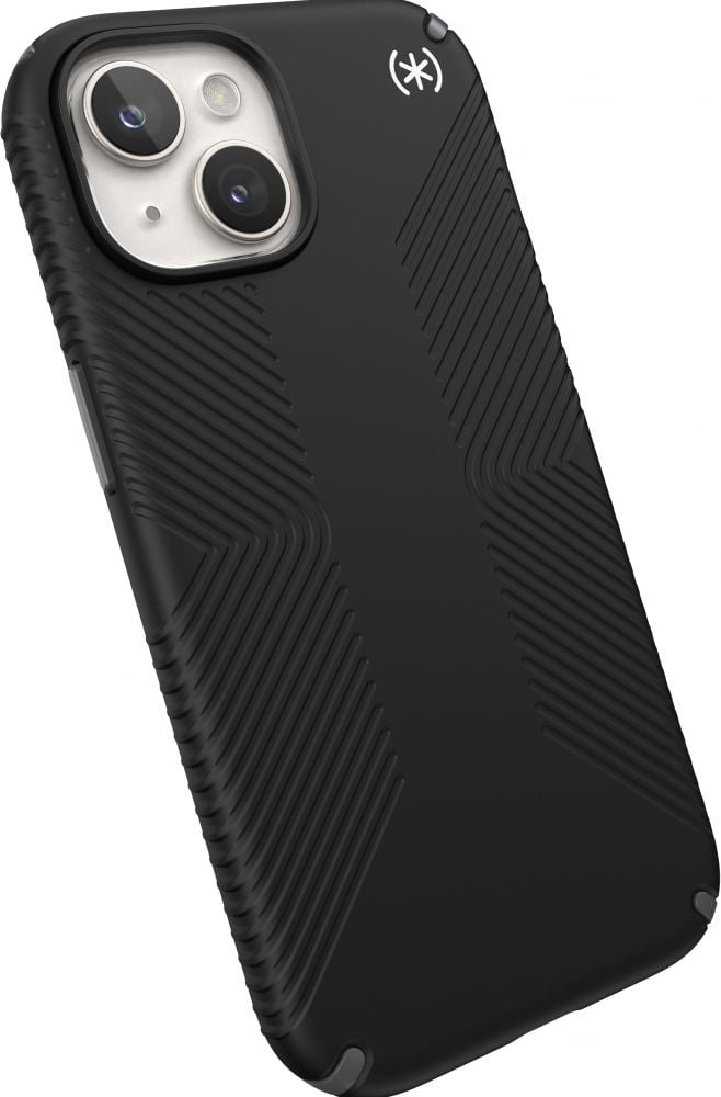 Speck Presidio2 Grip Apple iPhone 15 Black - with Microban, Hoes, Apple, iPhone 15, 15,5 cm (6.1"), Zwart