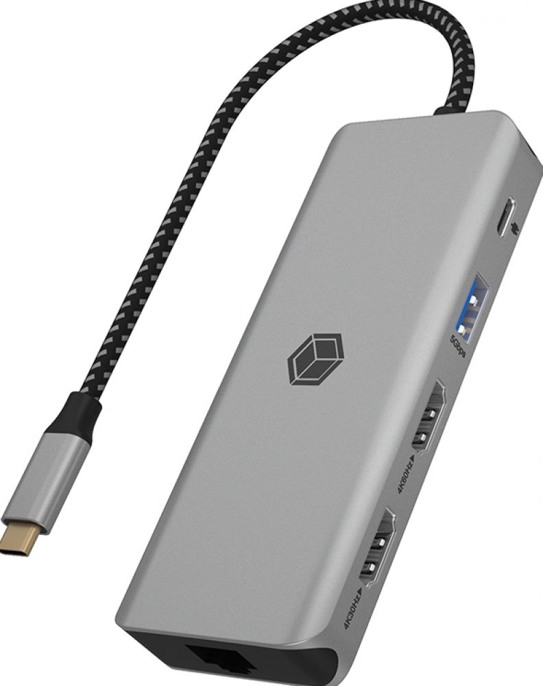 ICY BOX Dockingstation IcyBox 9-in-1 mobiel USB 3.2 Gen 1 Type-C retail