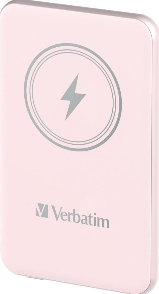 Verbatim Charge 'n' Go Magnetische Draadloze Power Bank 5000mAh Roze - Draadloze Power Bank