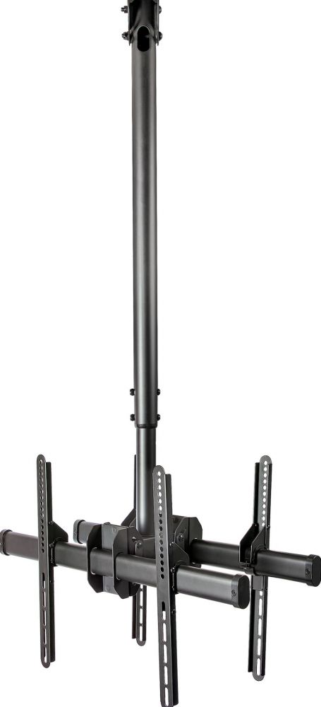 STARTECH StarTech.com Dual Plafond TV Beugel, Dual Back-to-Back TV Ophangbeugel, Verstelbare Telescopische Verticale Arm (1m tot 1,5m), KantelenZwenkenRoteren,