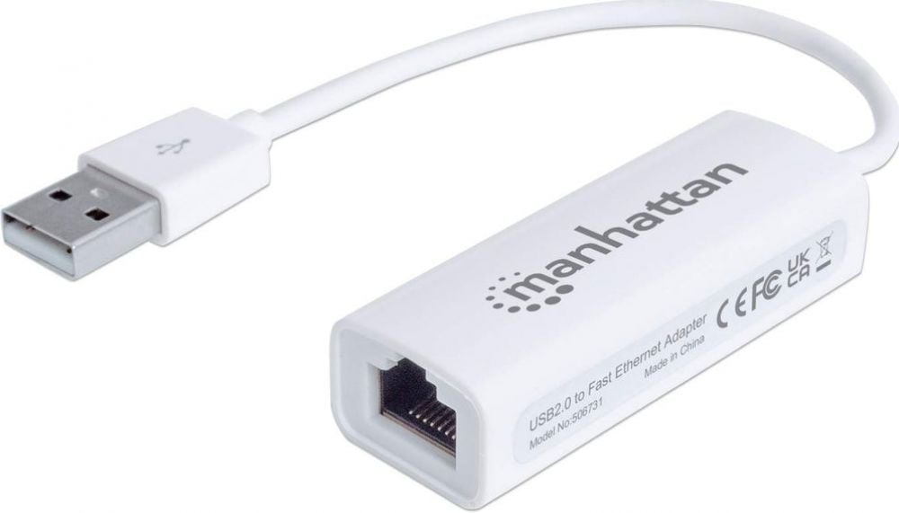 Manhattan USB Adapter USB 2.0 -> RJ45 Fast Ethernet wit