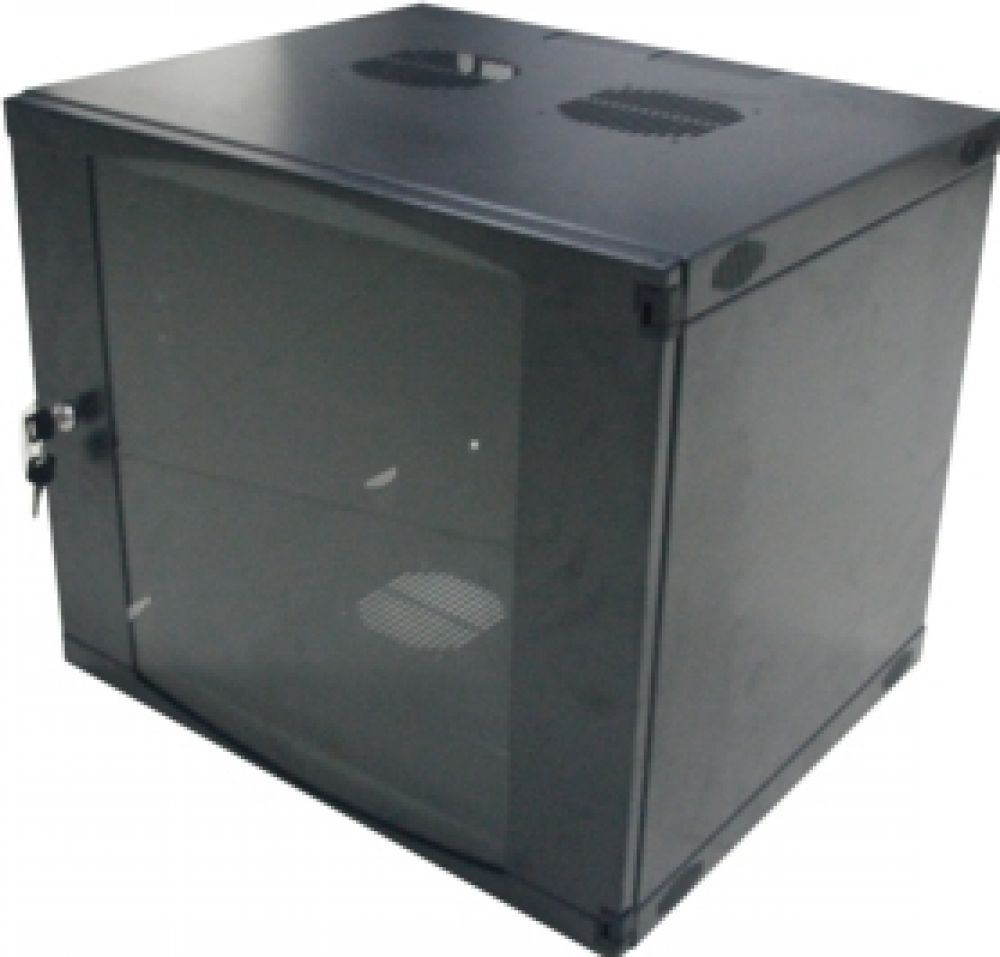 Rack Logilink wallmount single section box 12U b black, 19", flat pack