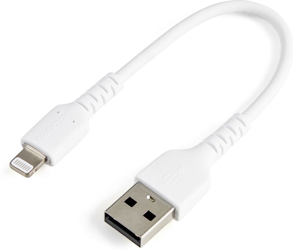 STARTECH StarTech.com Premium USB-C naar Lightning Kabel 15cm Wit - USB Type C naar Lightning Charge & Sync Oplaadkabel met Aramide Vezels