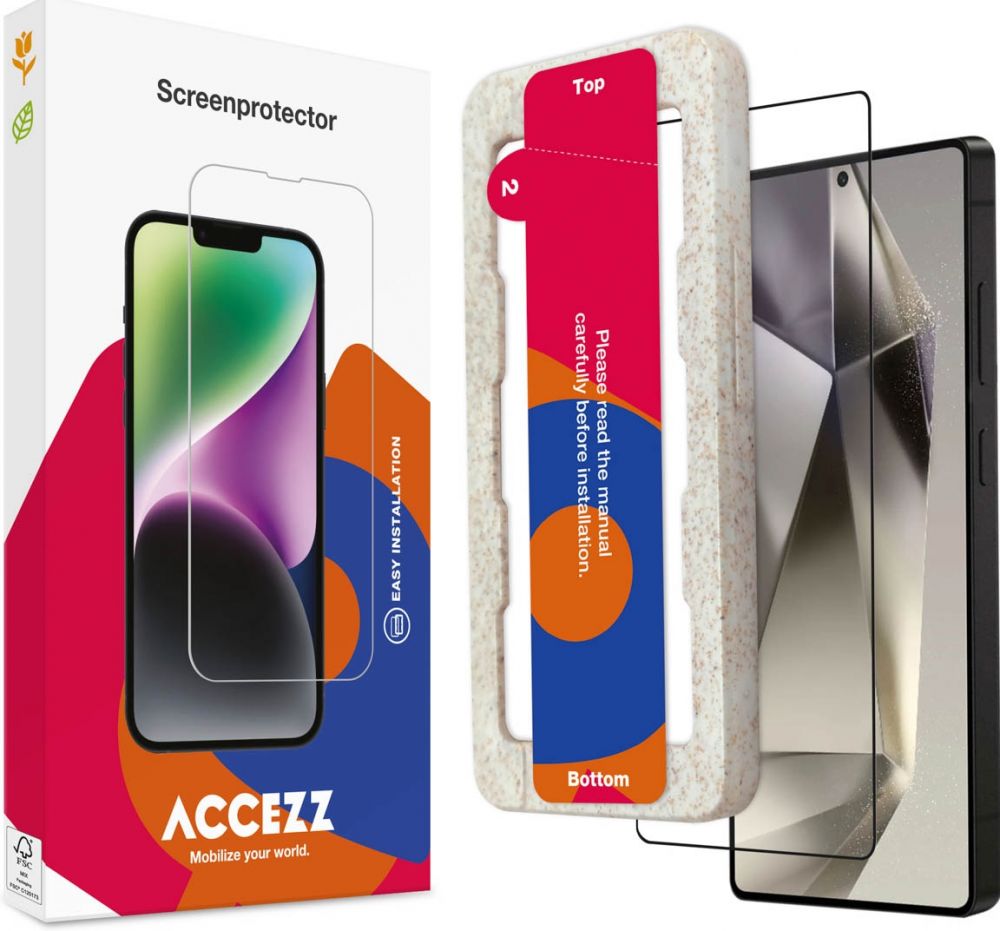 Accezz Gehard Glas Full Cover Screenprotector met applicator Samsung Galaxy S25 Ultra