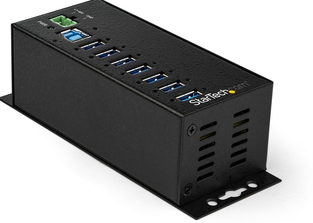 StarTech.com 7 Port USB 3.0 Hub met Voeding & Overspanningsbeveiliging - Industrial Powered USB 3.0 Data Transfer Hub