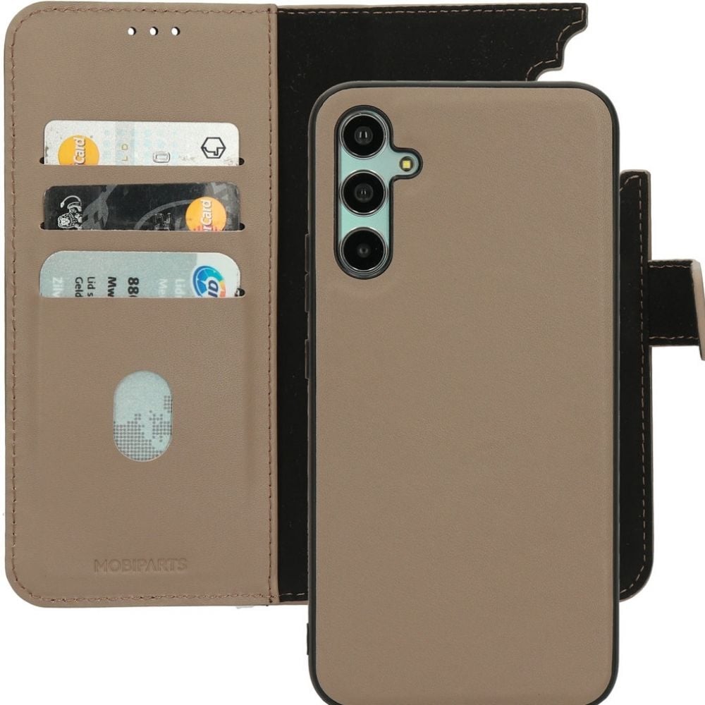 Mobiparts Leather 2 in 1 Wallet Case Samsung Galaxy A34 (2023) Taupe - Smartphonehoesje