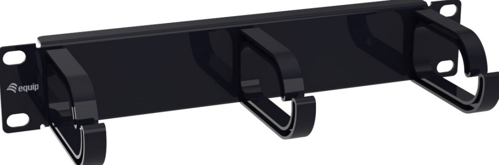 Equip Kabelgoot 10" 1HE 3x Plastikringe zwart