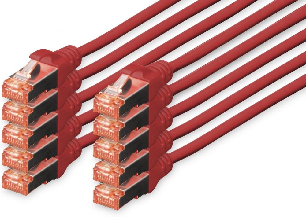 Digitus CAT 6 S-FTP patch cable Cu LSZH - rood
