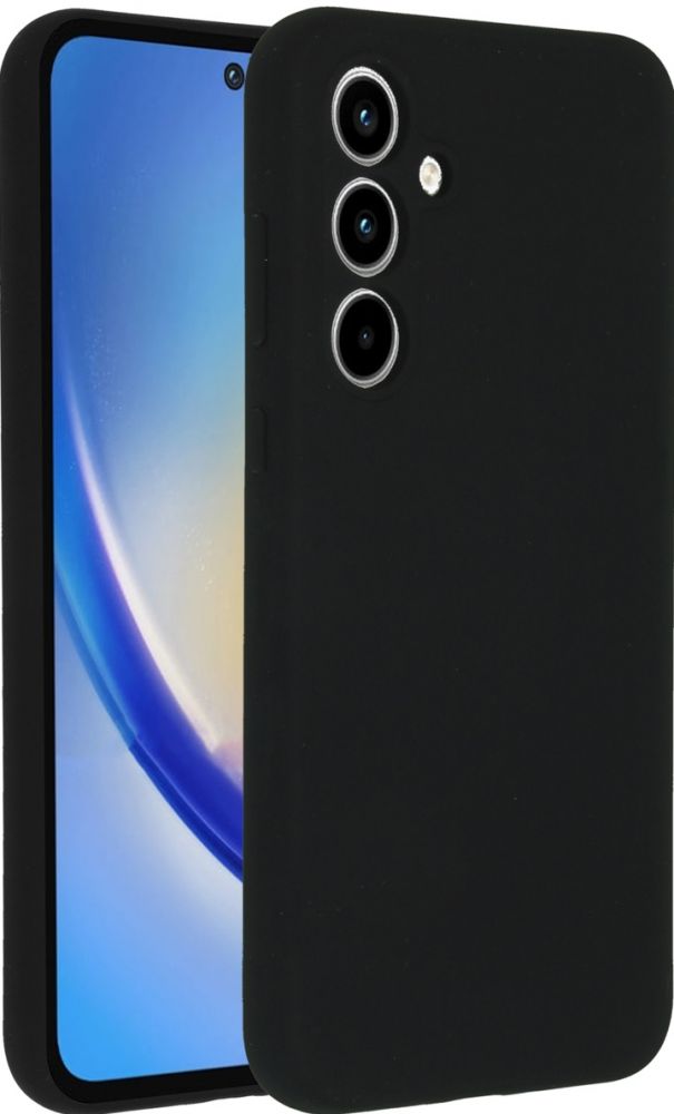 Accezz Liquid Silicone Backcover Samsung Galaxy A35 - Zwart