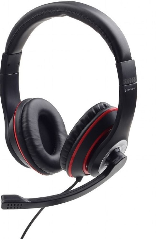 gembird Stereo-Headset met microfoon, zwart.