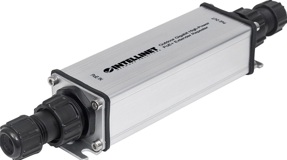Intellinet PoE+ Extender Outdoor Gigabit High Power tot 100m