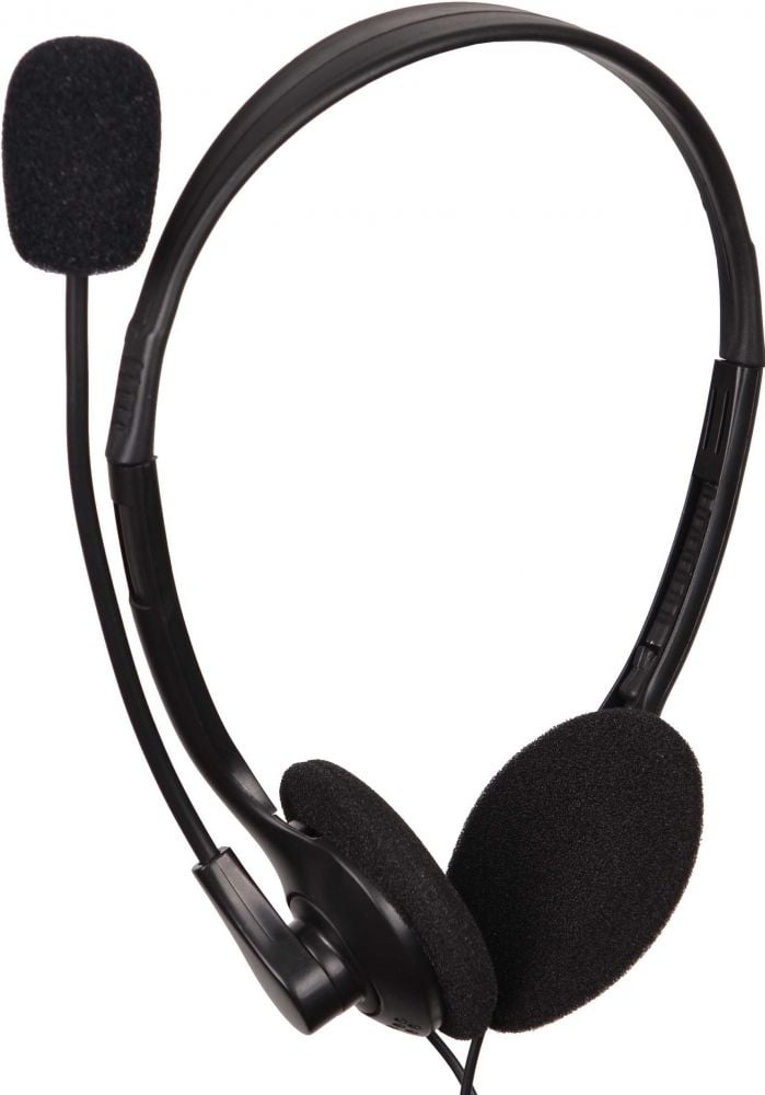 gembird Stereo-Headset met Lautstärkeregler, zwart.