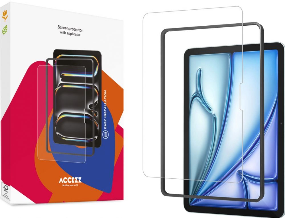 Accezz Glass screenprotector + Applicator iPad Air 11 inch (2024) M2