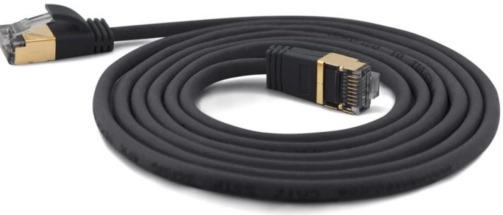 Wantec Patchkabel SSTP CAT7 Ste. CAT6a d=4mm 20,00m zwart