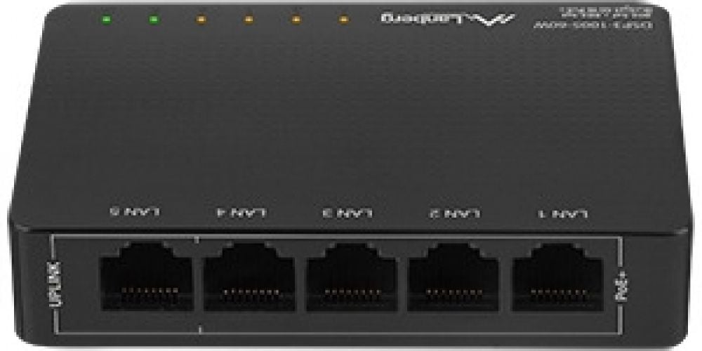 Lanberg Switch DSP3-1005-60W 5X 1GB DSP+ (4 Port DSP 30W/Por