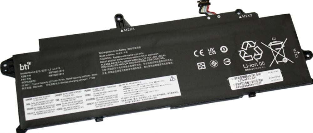 BTI - Batterij voor laptopcomputer (gelijk aan: Lenovo L21L4P73, Lenovo SB10W51975, Lenovo 5B10W51874, Lenovo 5B10W51876, Lenovo 5B10W51877, Lenovo