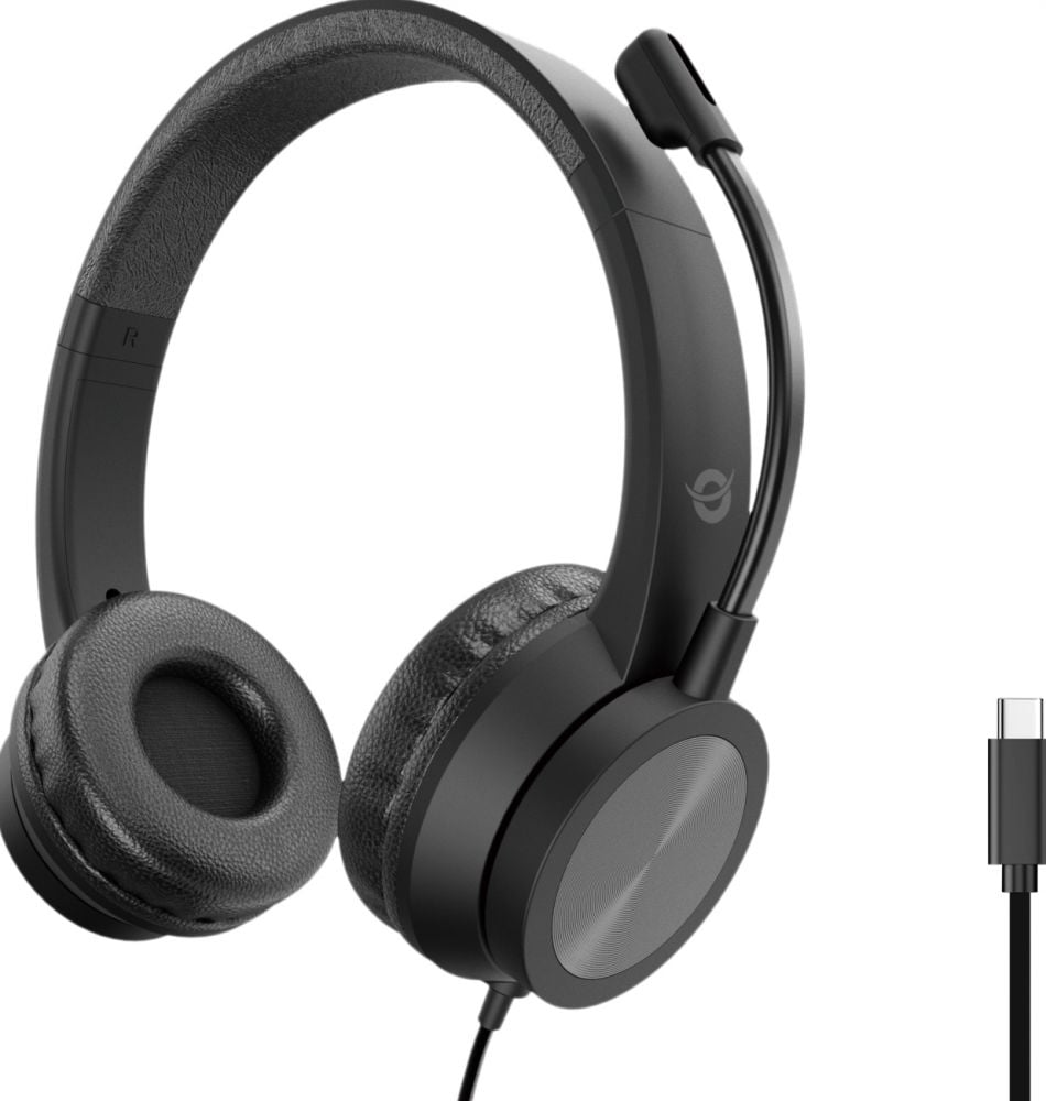 CONCEPTRONIC Headset USB-C  Mikro,int.Bed.Stereo     2.0m sw