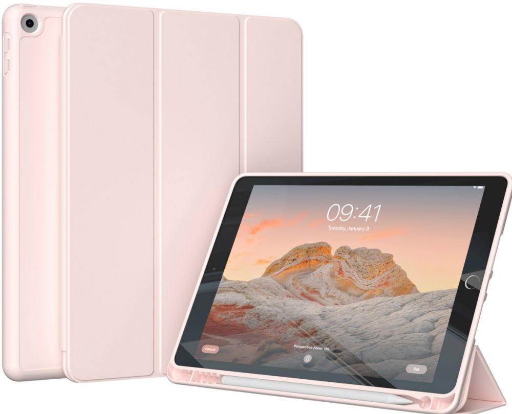 Accezz Smart Silicone Bookcase iPad 9 (2021) 10.2 inch / iPad 8 (2020) 10.2 inch / iPad 7 (2019) 10.2 inch - Roze