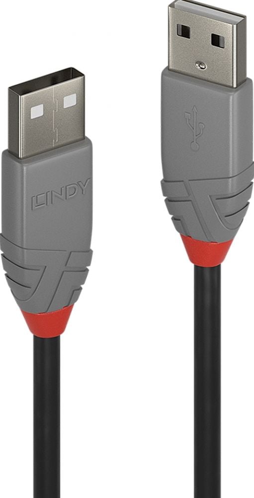 Lindy USB 2.0 Kabel Type A/A Anthra Line M/M 5m