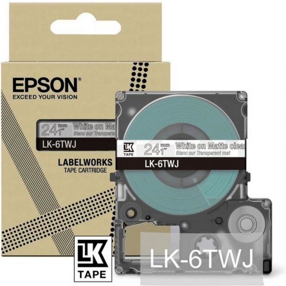 EPSON Epson LabelWorks LK-6TWJ - Wit op mat doorzichtig