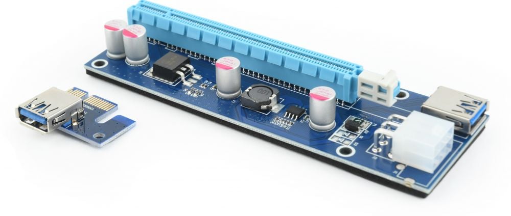 gembird PCI-Express-Riser-Zusatzkarte, PCI-ex 6-polig