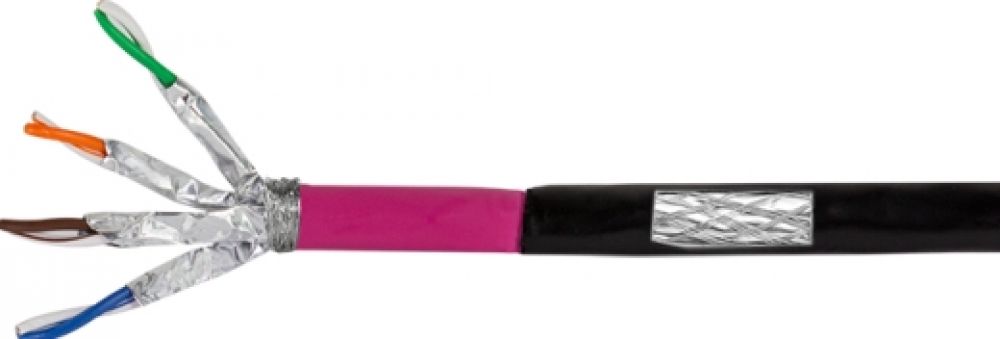 Logilink Erdverlegekabel S/FTP Cat7 AWG23 1000MHz schw. 50m