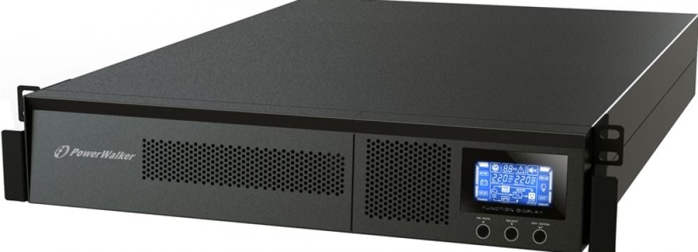 PowerWalker VFI 1000RM LCD, Dubbele conversie (online), 1 kVA, 900 W, Sinus, 160 V, 300 V