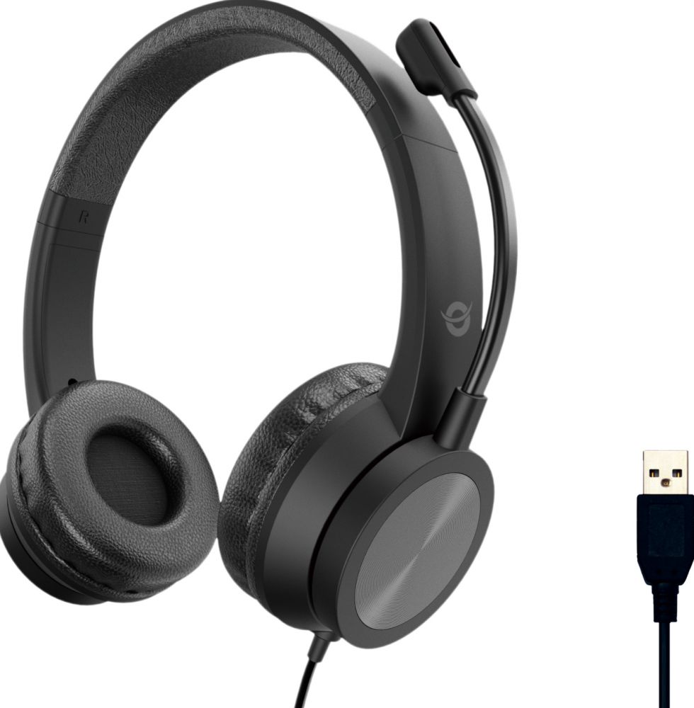 CONCEPTRONIC Headset USB-A  Mikro,int.Bed.Stereo     2.0m sw