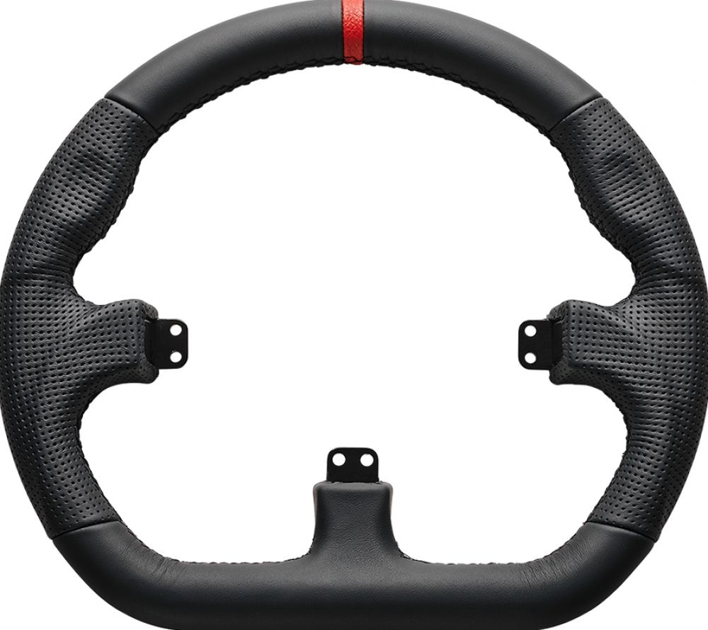 ASETEKSIMSPORTS Asetek GT Rim, Closed D Black Leather - Racesim Accessoires