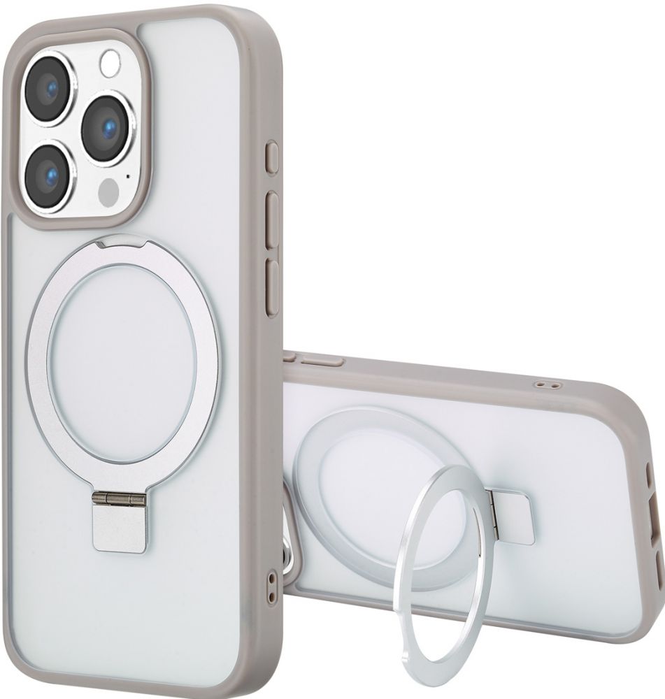 Accezz Ring Stand Backcover met MagSafe iPhone 15 Pro - Grey