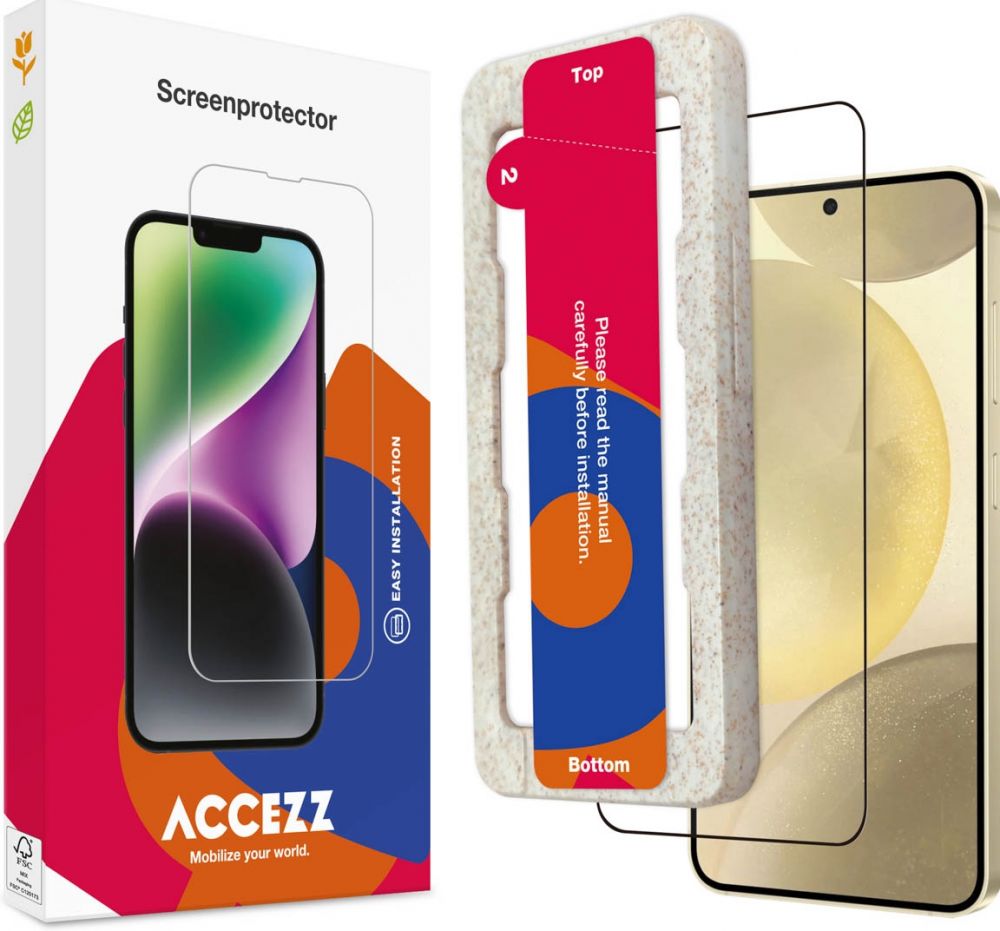 Accezz Gehard Glas Full Cover Screenprotector met applicator Samsung Galaxy S25 Plus