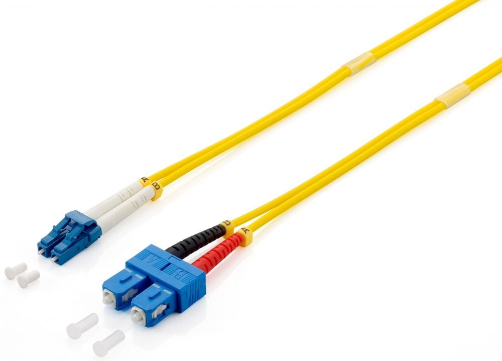 Equip 254333 FO Duplex Jumper LC/SC 09/125μ 3,0m, yellow, LSOH