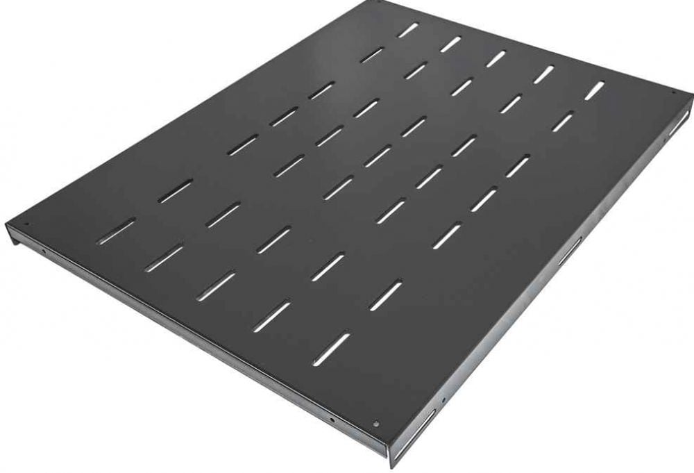 Vast Plateau, 19-Inch, 1HE, 600mm, 100Kg, Zwart