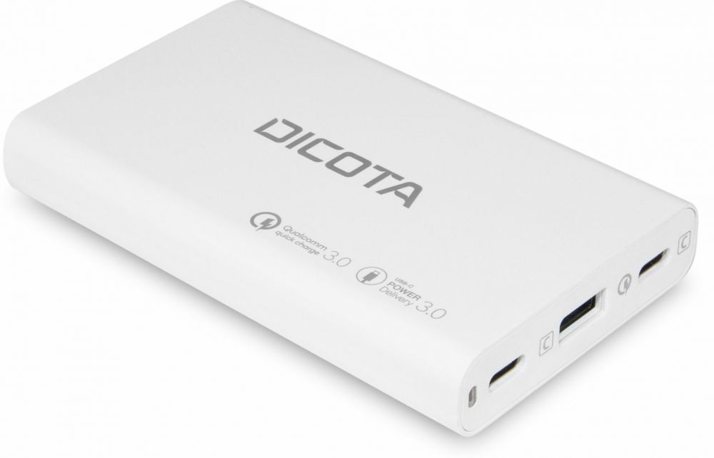 Dicota Desktop 3-Port Charger (65W) white