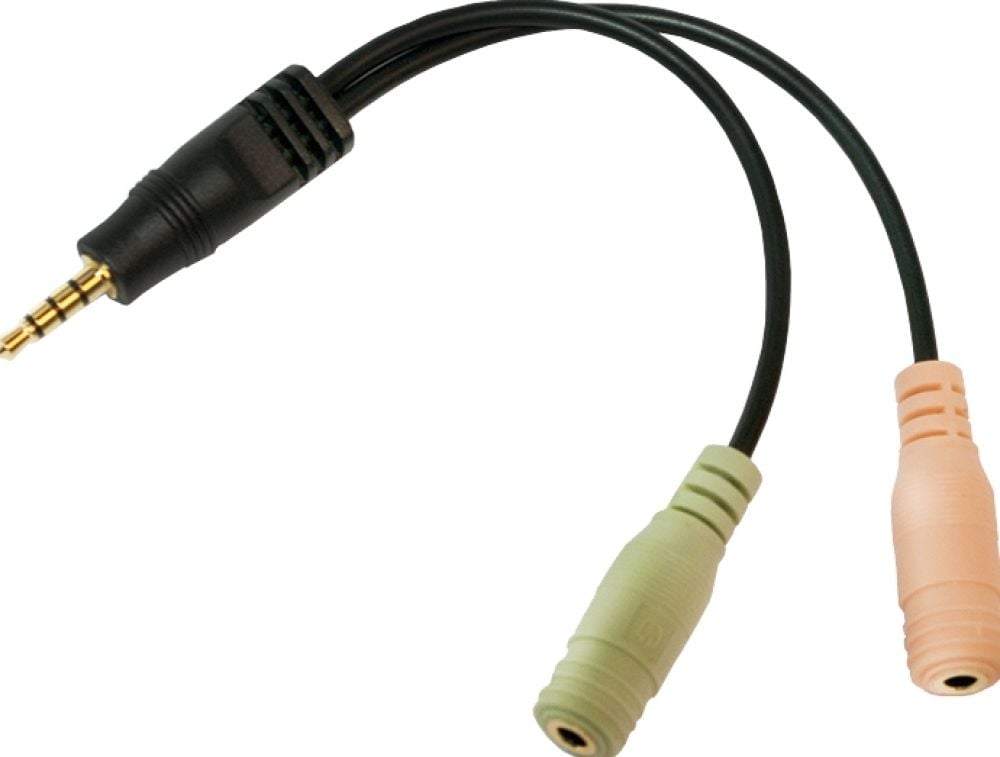 Adap Logilink Audio Stereo Mini-Klinkenstecker(W) 15cm, black