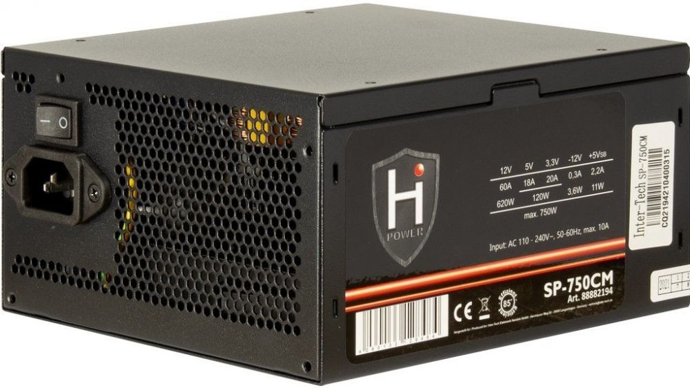 Inter-Tech HIPOWER SP-750CM - Voeding