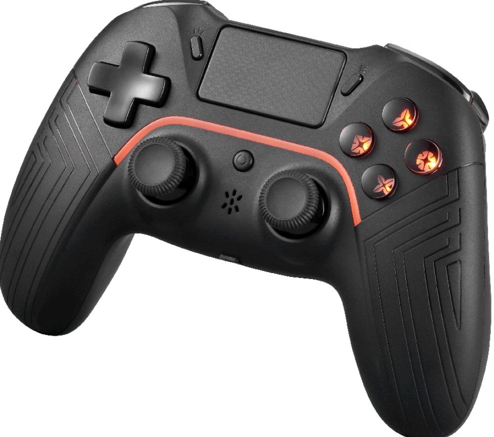 Deltaco Gaming draadloze PS4 Controller Bluetooth met 2 programmeerbare macroknoppen, ook geschikt als PC/Android/iOS-Controller - Zwart  Sommige
