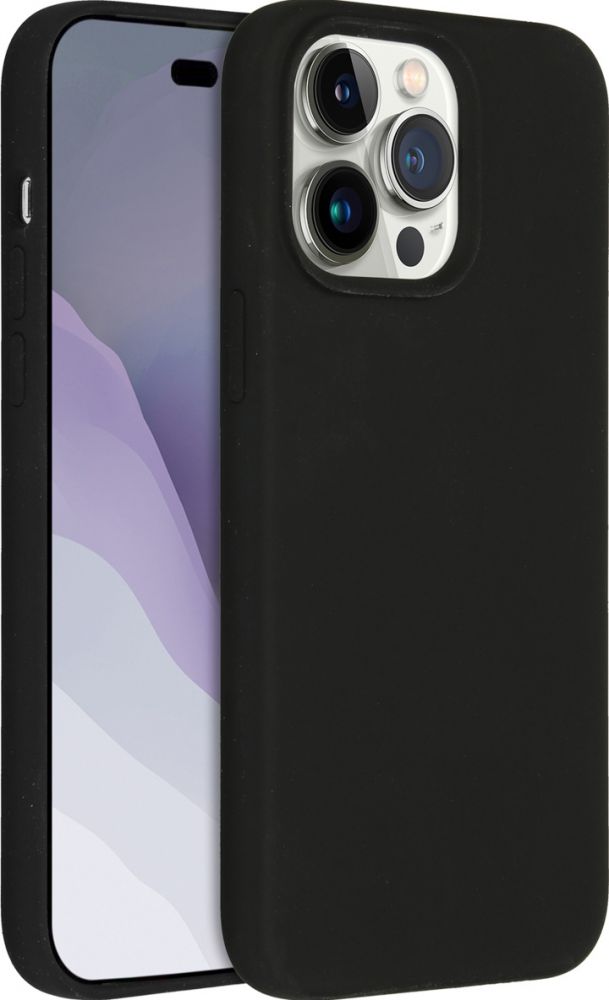 Accezz Liquid Silicone Backcover iPhone 14 Pro Max - Zwart