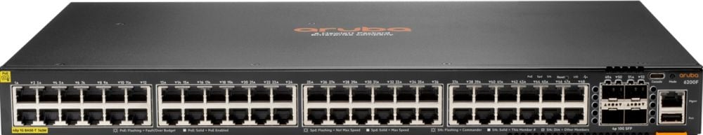 HPE Aruba Networking CX 6200F 48G Class4 PoE 4SFP+ 740W Switch - Switch