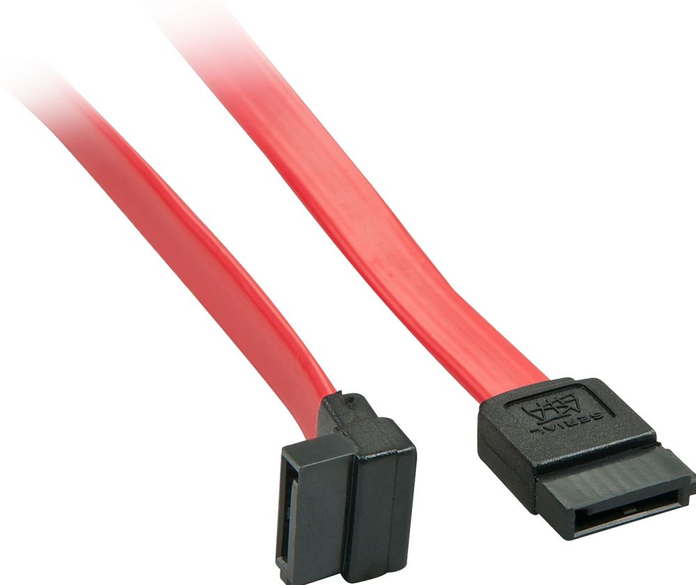 Lindy SATA III Kabel 90° 7pol. SAS kompatibel 0.2m