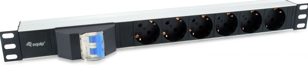 Equip Steckdosenleiste 19"(1HE)6fach Schuko 1,8m Kabel si