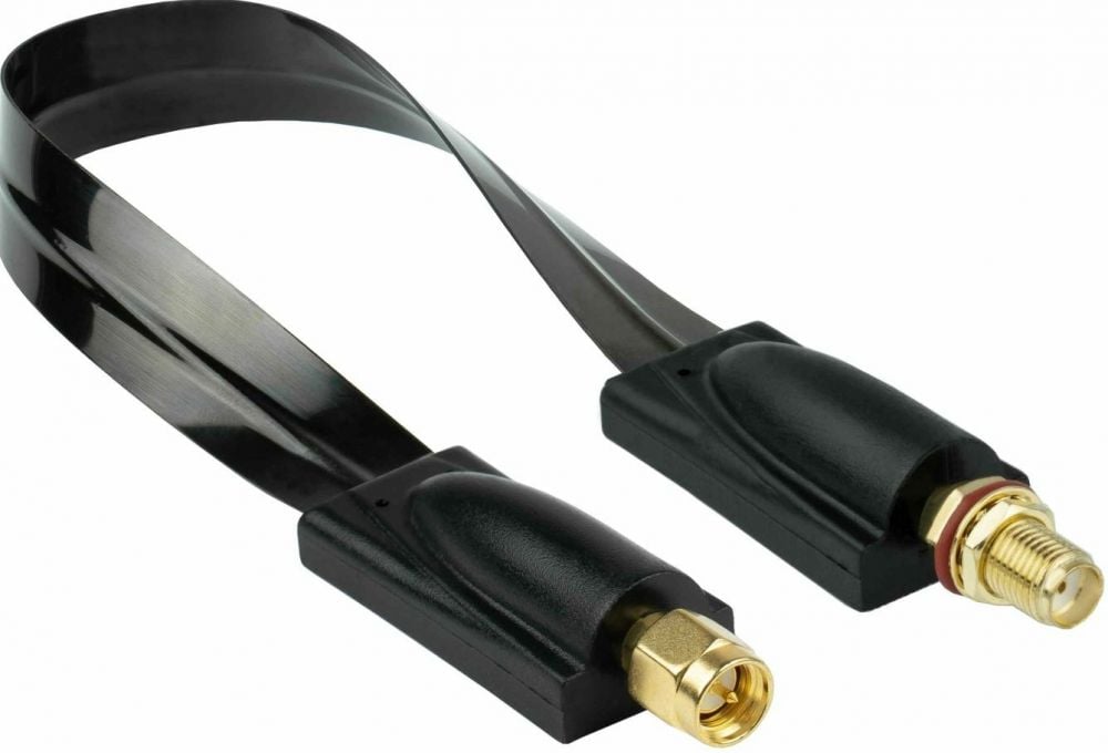 kabelmeister Koaxial HF Fensterdurchführung SMA St-Bu 0,2m