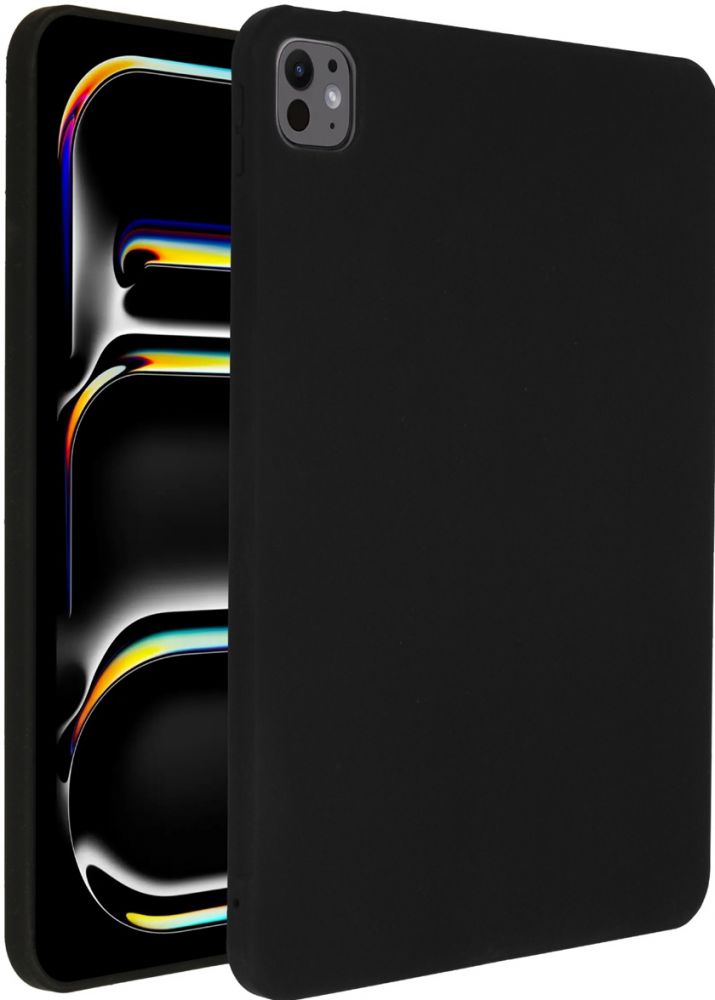 Accezz Liquid Silicone Backcover met penhouder iPad Pro 11 (2024) M4 - Zwart