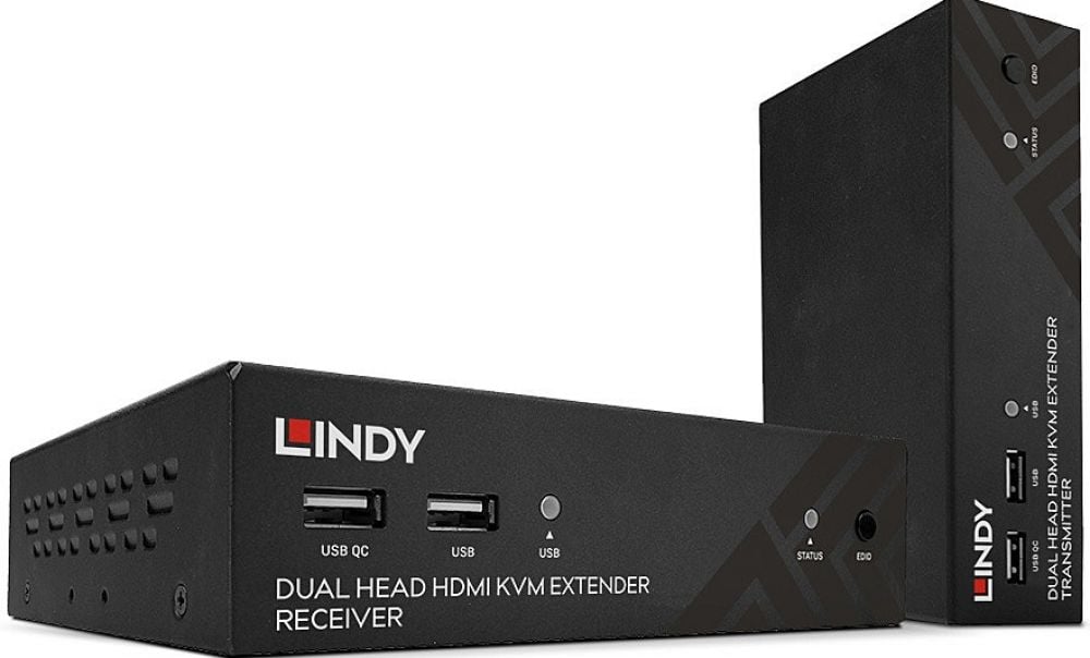 Lindy 100m Cat.6 Dual Head HDMI, USB & RS232 Extender