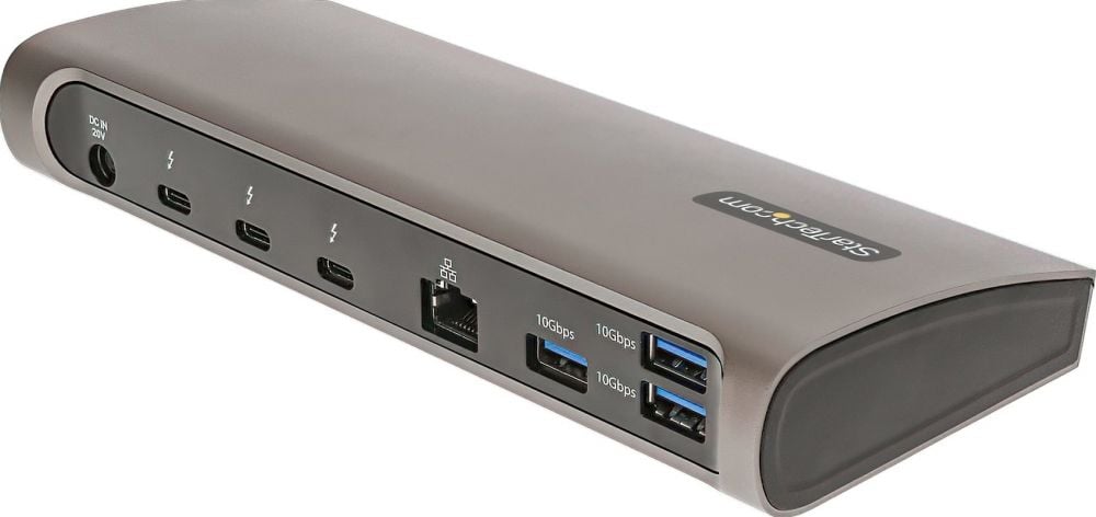 StarTech.com Thunderbolt 4 Dock, 96W Power Delivery, Single 8KDual Monitor 4K 60Hz, 3xTB4USB4 ports, 4xUSB-A, SD, GbE, Thunderbolt 4 Docking Station