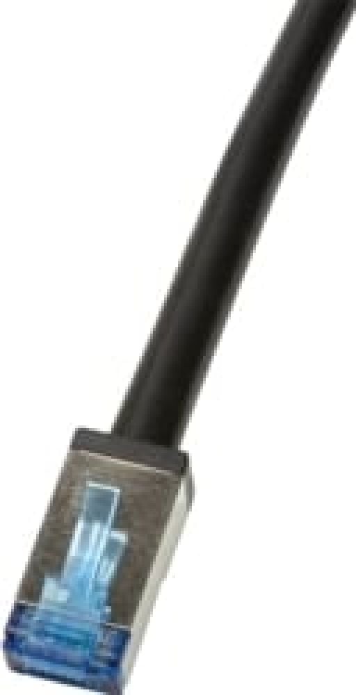LogiLink Outdoor PE Patchkabel CAT.6A S/FTP, zwart, 7,5m