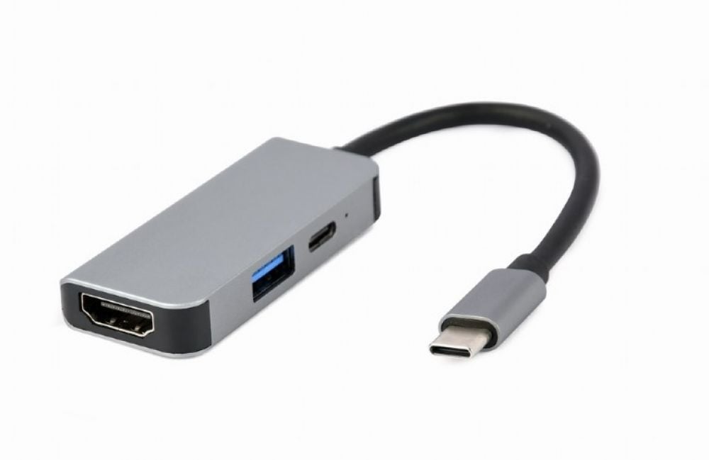 gembird USB Type-C 3-in-1 combi-Adapter (Hub + HDMI + PD)